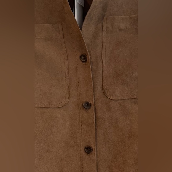 Banana Republic Brown Faux Suede Shirtdress, Small - Picture 13 of 14